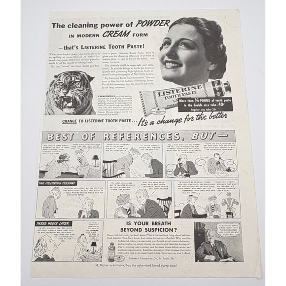 Vicks Vaporub Vintage Print Ad 1930s Cold Relief Medical Cowboy & Indians - Picture 3 of 6